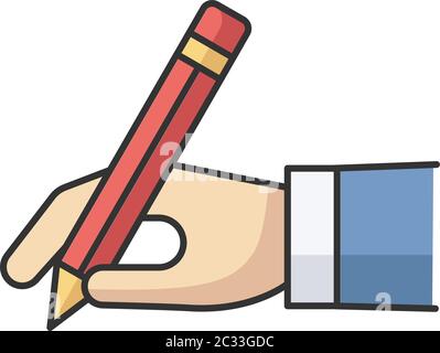 Copy writer RGB color icon Stock Vector