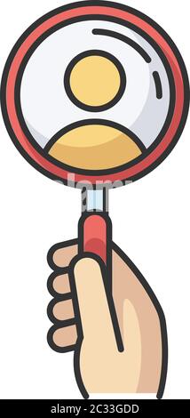 Recruitment RGB color icon Stock Vector