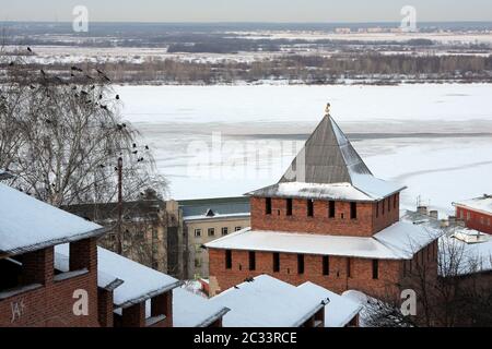 Nizhny Novgorod kremlin Stock Photo