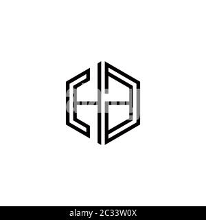 letter HA Logo Design Vector Template. Initial Linked Letter HA Vector ...