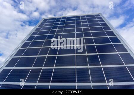 Solar panel on sky background Stock Photo