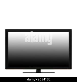 TV monitor on white background 3d rendering Stock Photo