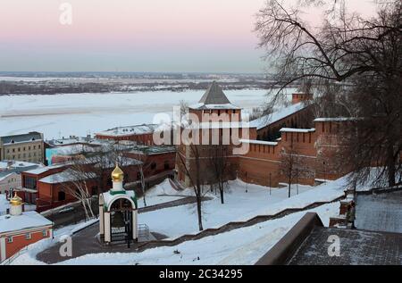 Nizhny Novgorod kremlin Stock Photo