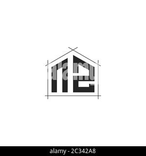 NZ alphabet abstract initial letter logo design vector template Stock ...