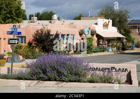 Store in Guadalupe Plaza,Taos,New Mexico,USA Stock Photo