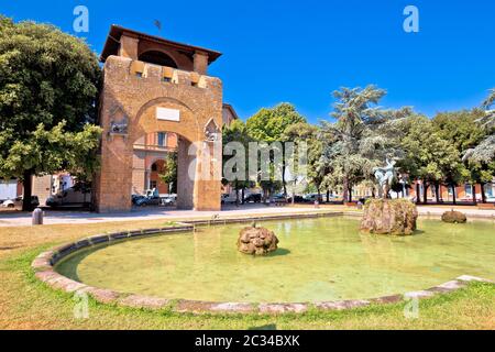 Piazza della Liberta square and Triumphal Arch of the Lorraine in Florence Stock Photo