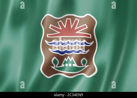 Abenaki people ethnic flag, North America. 3D illustration Stock Photo