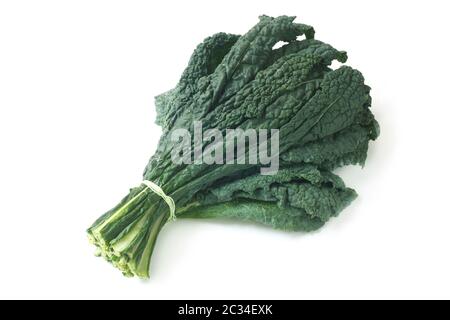 Raw Palm Kale Isolated On White Stock Photo