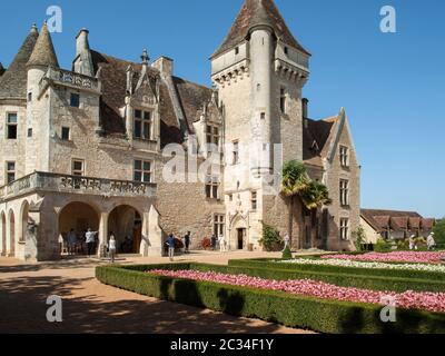 Milandes, France - September 4, 2018: Chateau des Milandes, a castle  in the Dordogne, from the forties to the sixties of the twentieth century belong Stock Photo