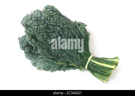 Raw Palm Kale Isolated On White Stock Photo