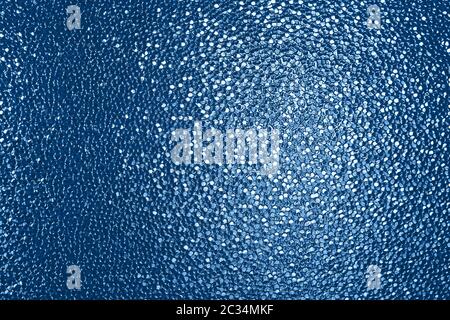 Dark blue and white classic stained glass texture abstract background pattern with back light Stock Photo