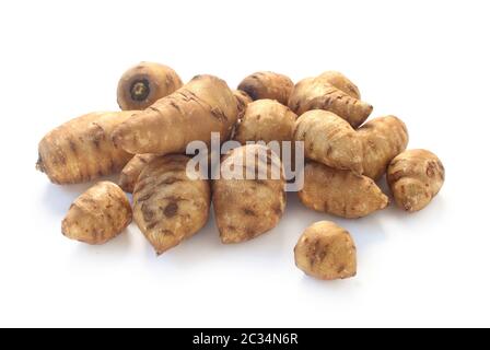 Chervil Bulbs Isolated On White Stock Photo