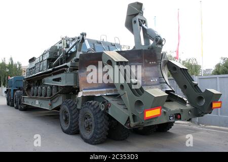 old Soviet Armored troop-carrier Stock Photo