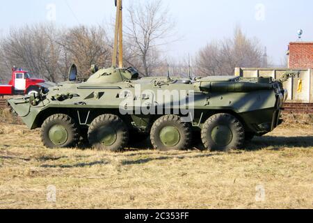 An old Soviet Armored troop-carrier Stock Photo