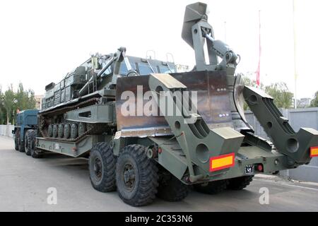 An old Soviet Armored troop-carrier Stock Photo