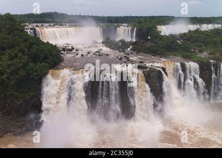 The Iguacu falls seen from the brazilian side Stock Photo