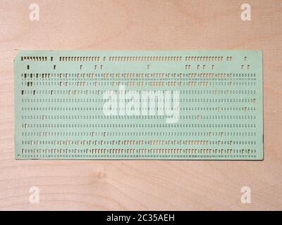 vintage card retro storage punched punching programming computers ...