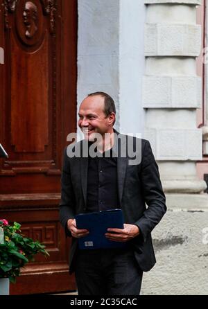 Staatsminister Wolfram Günther vom Sächsischen Ministerium für Energie, Klimaschutz, Umwelt und Landwirtschaft und Franziska Schubert, Fraktionsvorsit Stock Photo