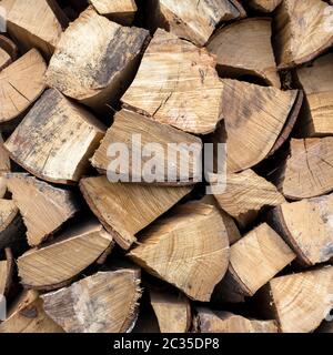 A stack of dried firewood Stock Photo