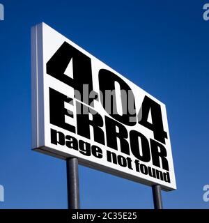 404 error page Stock Photo