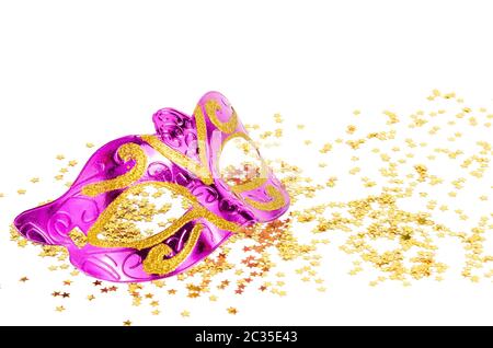 carnival mask  isolated on white background with copy space for text Stock Photo