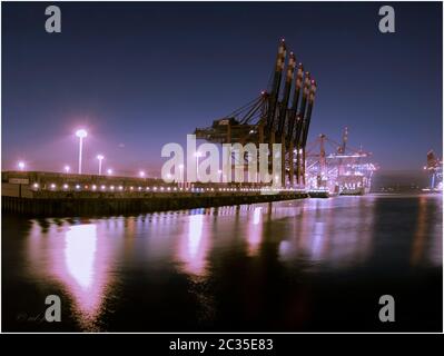 Container Port Hamburg Stock Photo