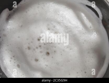 Light beer foam bubbles Stock Photo