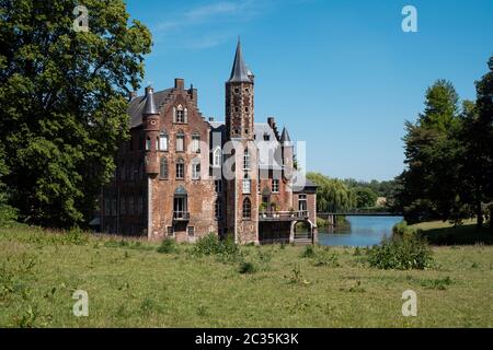 Bazel, Belgium, 1 June 2020, Wissekerke Castle is a moated castle located in the village of Bazel in the Belgian province of East Flanders Stock Photo