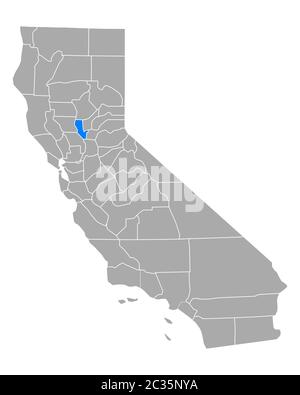 Map of Sutter in California Stock Photo