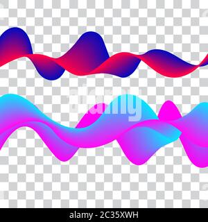 Wavy design element. Decor for brochure, banner, flyer. Fluid, color wave, curve line. Vector illustration Stock Vector