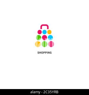 Online shopping icon, online shopping, shopping bag, present. Vector symbol Stock Vector
