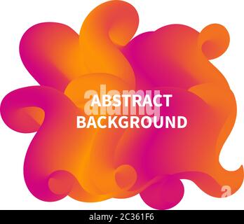 Digital fluid frame, design element for brochure, banner, abstract border Stock Vector
