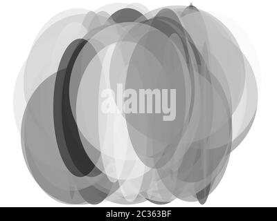 Abstract minimalist grey illustration with ellipses and light cyan ...
