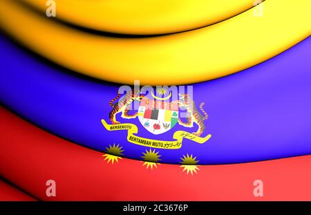 3D Flag of Federal Territories of Malaysia. 3D Illustration Stock Photo