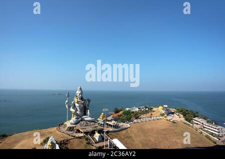 Statue of Lord Shiva in Murudeshwar Temple in Karnataka Stock Photo