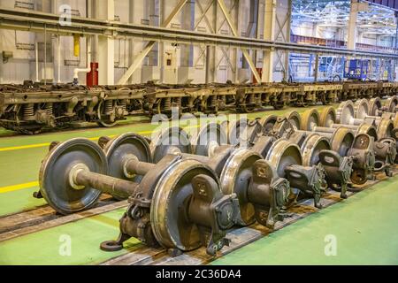 Subway train service depot. Moscow, Russia Stock Photo