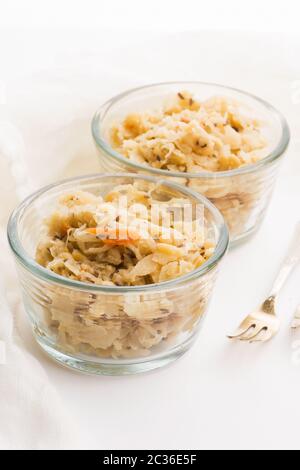 Traditional polish peas with cabbage Stock Photo