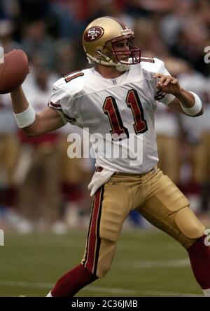 Denver Broncos linebacker Christopher Allen (45) stands on the sideline  during an NFL football game against the San Francisco 49ers, Saturday, Aug  19, 2023, in Santa Clara, Calif. (AP Photo/Scot Tucker Stock