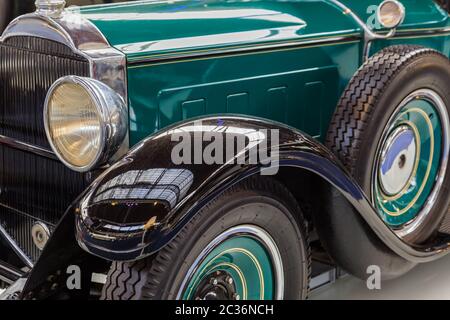 Vintage car - technology background Stock Photo