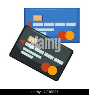 Credit and debit cards, systems for paying and receiving money Stock Vector