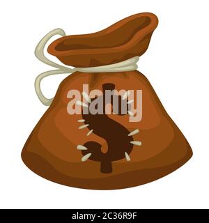 Moneybag with dollar sign, payment or savings icon Stock Vector