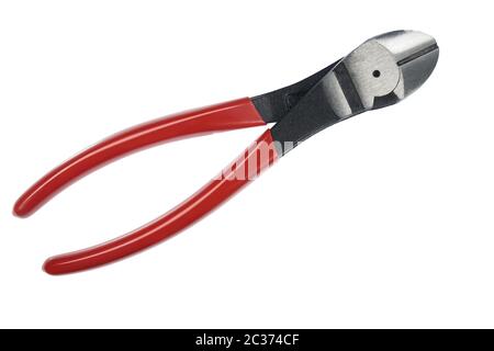 Diagonal pliers on a background Stock Photo