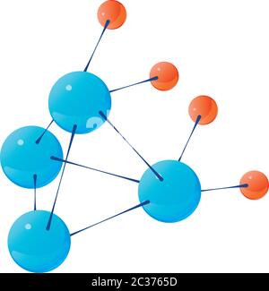 Molecular geometry icon, isometric style Stock Vector