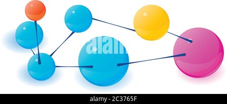 Shape molecule icon, isometric style Stock Vector