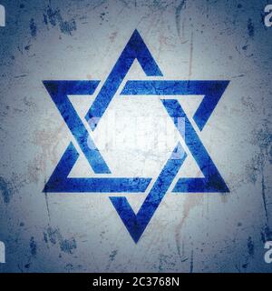 «Magen David» (The Shield of David, or The Star of David, or The Seal of Solomon), the Jewish Hexagram. Traditional Hebrew sig