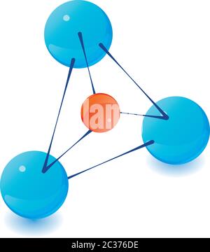New molecule icon, isometric style Stock Vector