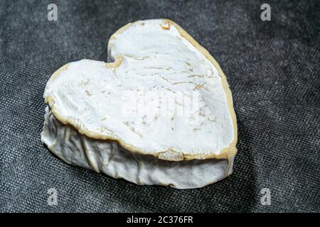 famous French Neufchatel cheese shaped heart Stock Photo