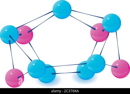 Complex molecule icon, isometric style Stock Vector