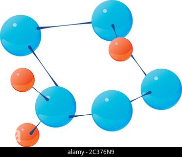 Chemical bond icon, isometric style Stock Vector