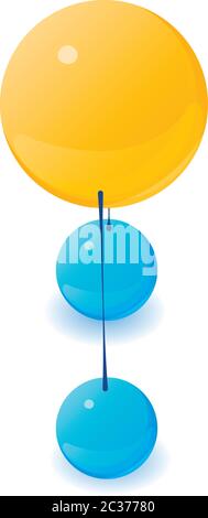 Water molecule icon, isometric style Stock Vector
